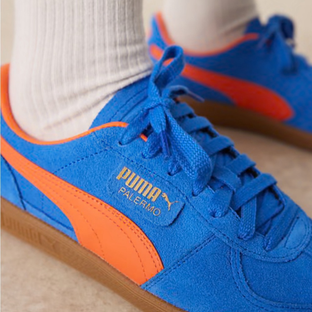 Puma Palermo Bright Blue and Orange Shoes women’s 6 new in box